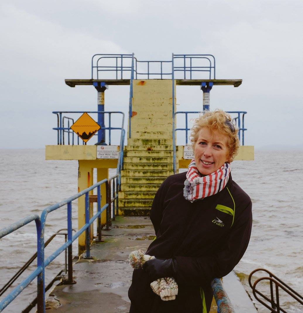 Aine O'Connor at black rock diving boards, in Salthill, Galway